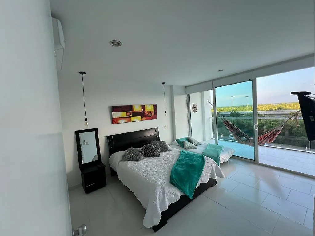 Apartmán Acogedor Apartamento Primera Linea De Playa Cartagena